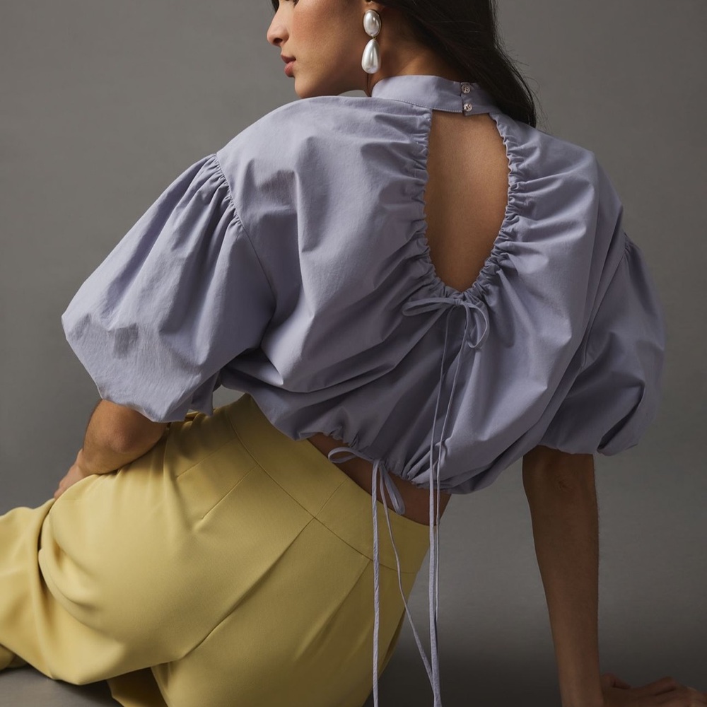 Anthropologie Lavender Blouse